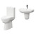 Ideal 560mm Semi Pedestal Basin and Comfort Height Toilet Suite Right Hand Side View
