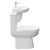 Ideal 560mm Semi Pedestal Basin and Comfort Height Toilet Suite Side on View