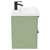 Napoli Olive Green 600mm x 390mm Wall Mounted Vanity Unit with 1 Tap Hole Basin and 2 Drawers with Matt Black Handles Side on View