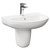 Ideal 560mm Basin with 1 Tap Hole and Semi Pedestal Left Hand Side View