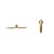 Colore Round Brushed Brass 200mm Thin Fixed Shower Head and Wall Arm Front View