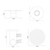 Circo Polished Chrome Triple Thermostatic Shower Valve and 300mm Thin Round Fixed Head with Ceiling Arm and Round Handset Outlet Holder Dimensions thumbnail