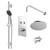 Circo Polished Chrome Concealed Push Button Twin Thermostatic Shower Valve and 200mm Round Fixed Head with Wall Arm and Clyde Slide Rail Kit with Round Elbow Right Hand Side View thumbnail