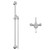 Windsor Traditional Polished Chrome Exposed Thermostatic Shower Valve with Slide Rail Kit Front View
