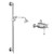 Windsor Traditional Polished Chrome Exposed Thermostatic Shower Valve with Slide Rail Kit Left Hand Side View