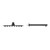 Colore Square Matt Black 200mm Thin Fixed Shower Head and Wall Arm Side on View