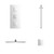 Cubix Polished Chrome Triple Thermostatic Shower Valve and 300mm Thin Square Fixed Head with Ceiling Arm and 4 Square Body Jets Front View thumbnail
