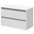 City Gloss White 800mm Wall Mounted Vanity Unit for Countertop Basins with 2 Drawers Right Hand Side View