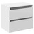 City Gloss White 600mm Wall Mounted Vanity Unit for Countertop Basins with 2 Drawers Left Hand Side View