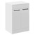 Napoli Gloss White 600mm Floor Standing Vanity Unit for Countertop Basins with 2 Doors and Matt Black Handles Left Hand Side View