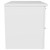 Napoli Gloss White 800mm Wall Mounted Vanity Unit for Countertop Basins with 2 Drawers and Brushed Brass Handles Side on View