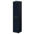 Napoli Deep Blue 350mm x 1600mm Wall Mounted Tall Storage Unit with 2 Doors and Brushed Brass Handles Right Hand Side View
