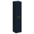 Napoli Deep Blue 350mm x 1600mm Wall Mounted Tall Storage Unit with 2 Doors and Brushed Brass Handles Left Hand Side View