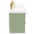 Napoli Olive Green 1200mm Wall Mounted Vanity Unit with Ceramic Double Basin and 4 Drawers with Brushed Brass Handles Side on View Napoli Olive Green 1200mm Wall Mounted Vanity Unit with Ceramic Double Basin and 4 Drawers with Brushed Brass Handles Side on View