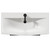 Napoli Deep Blue 800mm Wall Mounted Vanity Unit with 1 Tap Hole Curved Basin and 2 Drawers with Matt Black Handles Top View From Above