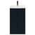 Napoli Deep Blue 500mm Floor Standing Vanity Unit with 1 Tap Hole Curved Basin and 2 Doors with Gunmetal Grey Handles Front View
