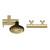 Colore Round Brushed Brass Thermostatic Bar Valve Mixer Shower with Round Slide Rail Kit Top View From Above