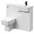 Napoli Combination Gloss White 1000mm Vanity Unit Toilet Suite with Right Hand Round Semi Recessed 1 Tap Hole Basin and 2 Doors with Matt Black Handles Right Hand View
