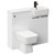 Napoli Combination Gloss White 1000mm Vanity Unit Toilet Suite with Right Hand Round Semi Recessed 1 Tap Hole Basin and 2 Doors with Matt Black Handles Left Hand View