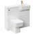 Napoli Combination Gloss White 1000mm Vanity Unit Toilet Suite with Right Hand Round Semi Recessed 1 Tap Hole Basin and 2 Doors with Brushed Brass Handles Left Hand View