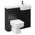 Napoli Combination Nero Oak 1000mm Vanity Unit Toilet Suite with Right Hand Round Semi Recessed 1 Tap Hole Basin and 2 Doors with Gunmetal Grey Handles Left Hand View