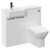 Napoli Combination Gloss White 1000mm Vanity Unit Toilet Suite with Left Hand Square Semi Recessed 1 Tap Hole Basin and 2 Doors with Gunmetal Grey Handles Left Hand View