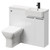 Napoli Combination Gloss White 1000mm Vanity Unit Toilet Suite with Right Hand Square Semi Recessed 1 Tap Hole Basin and 2 Doors with Matt Black Handles Right Hand View