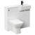 Napoli Combination Gloss White 1000mm Vanity Unit Toilet Suite with Right Hand Square Semi Recessed 1 Tap Hole Basin and 2 Doors with Matt Black Handles Left Hand View