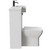 Napoli Combination Gloss White 1000mm Vanity Unit Toilet Suite with Right Hand Square Semi Recessed 1 Tap Hole Basin and 2 Doors with Matt Black Handles Side View