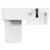 Napoli Combination Gloss White 1000mm Vanity Unit Toilet Suite with Right Hand Square Semi Recessed 1 Tap Hole Basin and 2 Doors with Matt Black Handles Top View From Above
