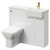 Napoli Combination Gloss White 1000mm Vanity Unit Toilet Suite with Right Hand Square Semi Recessed 1 Tap Hole Basin and 2 Doors with Brushed Brass Handles Right Hand View