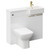 Napoli Combination Gloss White 1000mm Vanity Unit Toilet Suite with Right Hand Square Semi Recessed 1 Tap Hole Basin and 2 Doors with Brushed Brass Handles Left Hand View
