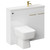 Napoli Combination Gloss White 1000mm Vanity Unit Toilet Suite with Slimline 1 Tap Hole Basin and 2 Doors with Brushed Brass Handles Left Hand Side View