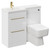 Napoli Combination Gloss White 1000mm Vanity Unit Toilet Suite with Left Hand L Shaped 1 Tap Hole Basin and 2 Drawers with Brushed Brass Handles Left Hand Side View