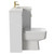 Napoli Combination Gloss White 1100mm Vanity Unit Toilet Suite with Right Hand L Shaped 1 Tap Hole Basin and 2 Doors with Brushed Brass Handles Side on View