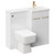 Napoli Combination Gloss White 1000mm Vanity Unit Toilet Suite with Right Hand L Shaped 1 Tap Hole Basin and 2 Doors with Brushed Brass Handles Left Hand Side View