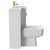 Napoli Combination Gloss White 1000mm Vanity Unit Toilet Suite with Right Hand L Shaped 1 Tap Hole Basin and 2 Doors with Brushed Brass Handles Side on View