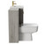 Napoli Molina Ash 1000mm Vanity Unit Toilet Suite with 1 Tap Hole Basin and 2 Doors with Brushed Brass Handles Side View