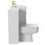 Napoli Gloss White 1300mm Vanity Unit Toilet Suite with 1 Tap Hole Basin and 2 Drawers with Brushed Brass Handles Side View