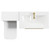 Napoli Gloss White 1300mm Vanity Unit Toilet Suite with 1 Tap Hole Basin and 2 Drawers with Brushed Brass Handles Top View
