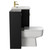 Napoli Nero Oak 1100mm Vanity Unit Toilet Suite with 1 Tap Hole Basin and 2 Doors with Brushed Brass Handles Side View