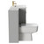 Napoli Gloss Grey Pearl 1300mm Vanity Unit Toilet Suite with 1 Tap Hole Basin and 2 Drawers with Brushed Brass Handles Side View