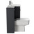 Napoli Gloss Grey 1100mm Vanity Unit Toilet Suite with 1 Tap Hole Basin and 2 Doors with Gunmetal Grey Handles Side View