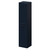 Napoli Deep Blue 350mm x 1600mm Wall Mounted Tall Storage Unit with 2 Doors and Gunmetal Grey Handles Right Hand View