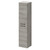 Napoli Molina Ash 350mm x 1600mm Wall Mounted Tall Storage Unit with 2 Doors and Matt Black Handles Right Hand View