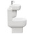 Marlow 550mm Semi Pedestal Basin and Toilet Suite Side View