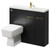 Napoli Combination Nero Oak 1000mm Vanity Unit Toilet Suite with Slimline 1 Tap Hole Basin and 2 Doors with Brushed Brass Handles Right Hand Side View