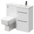 Napoli Combination Gloss White 1000mm Vanity Unit Toilet Suite with Right Hand L Shaped 1 Tap Hole Basin and 2 Drawers with Gunmetal Grey Handles Right Hand Side View