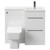Napoli Combination Gloss White 1000mm Vanity Unit Toilet Suite with Right Hand L Shaped 1 Tap Hole Basin and 2 Drawers with Gunmetal Grey Handles Front View