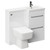 Napoli Combination Gloss White 1000mm Vanity Unit Toilet Suite with Right Hand L Shaped 1 Tap Hole Basin and 2 Drawers with Gunmetal Grey Handles Left Hand Side View